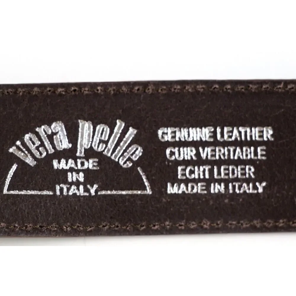 Vera Pelle Italy BROWN GENUINE LEATHER 1.25